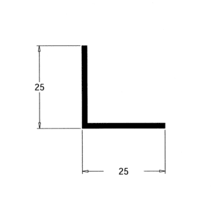 PERFIL ALUMINIO CANTONEIRA 25/25 MM NATURAL 3MT - COD 399