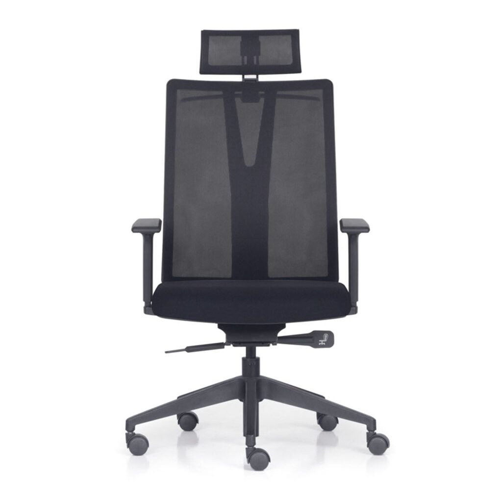Cadeira Ergonômica Addit Presidente Alta Com Encosto Cabeça - Comercial ...