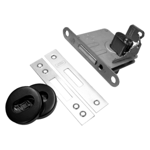FECHADURA PARA PORTA DE CORRER MAQ. 45 EXT. ROS. RED. PRETO - COD 55